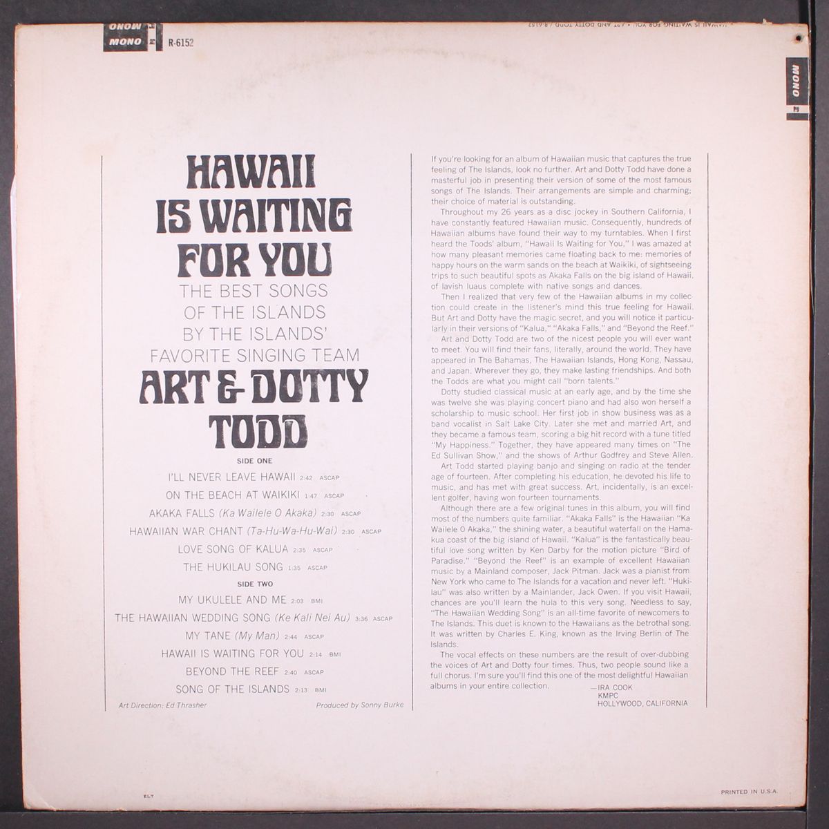 hawaii is waiting for you by ART & DOTTY TODD