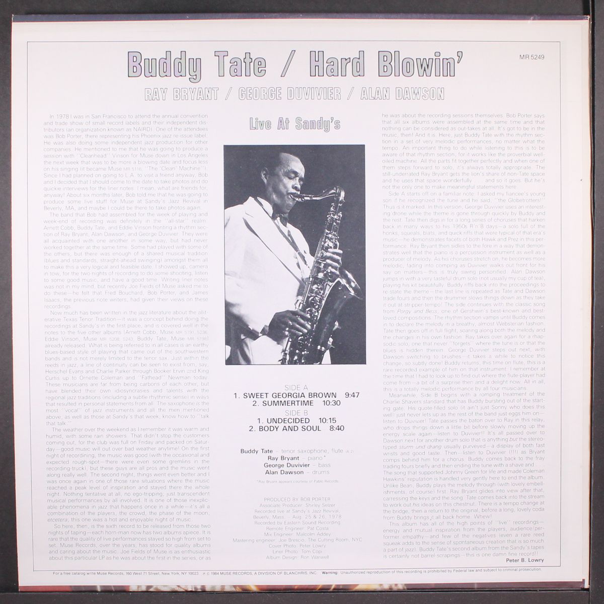 hard blowin' - live at sandy's by BUDDY TATE