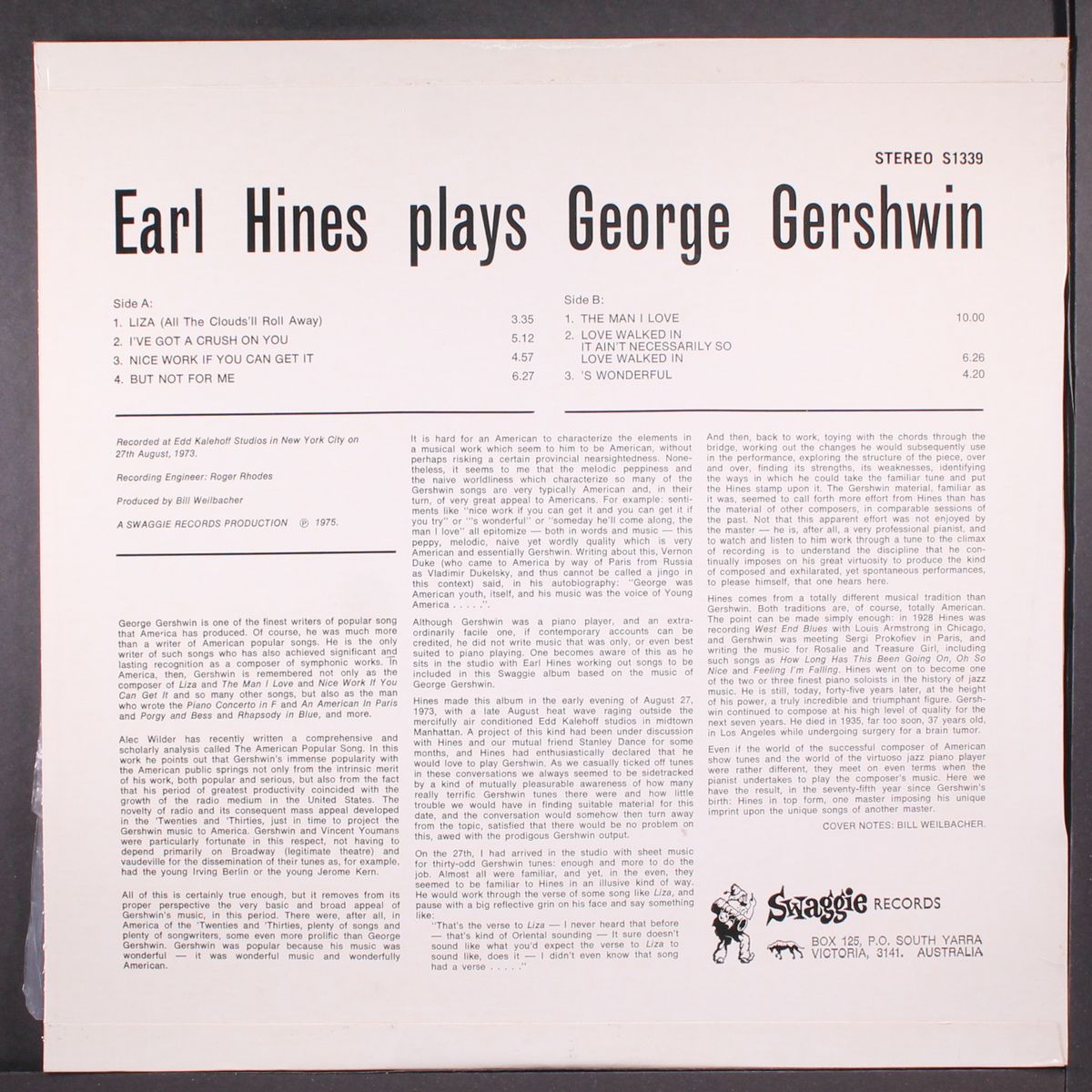 plays george gershwin by EARL HINES