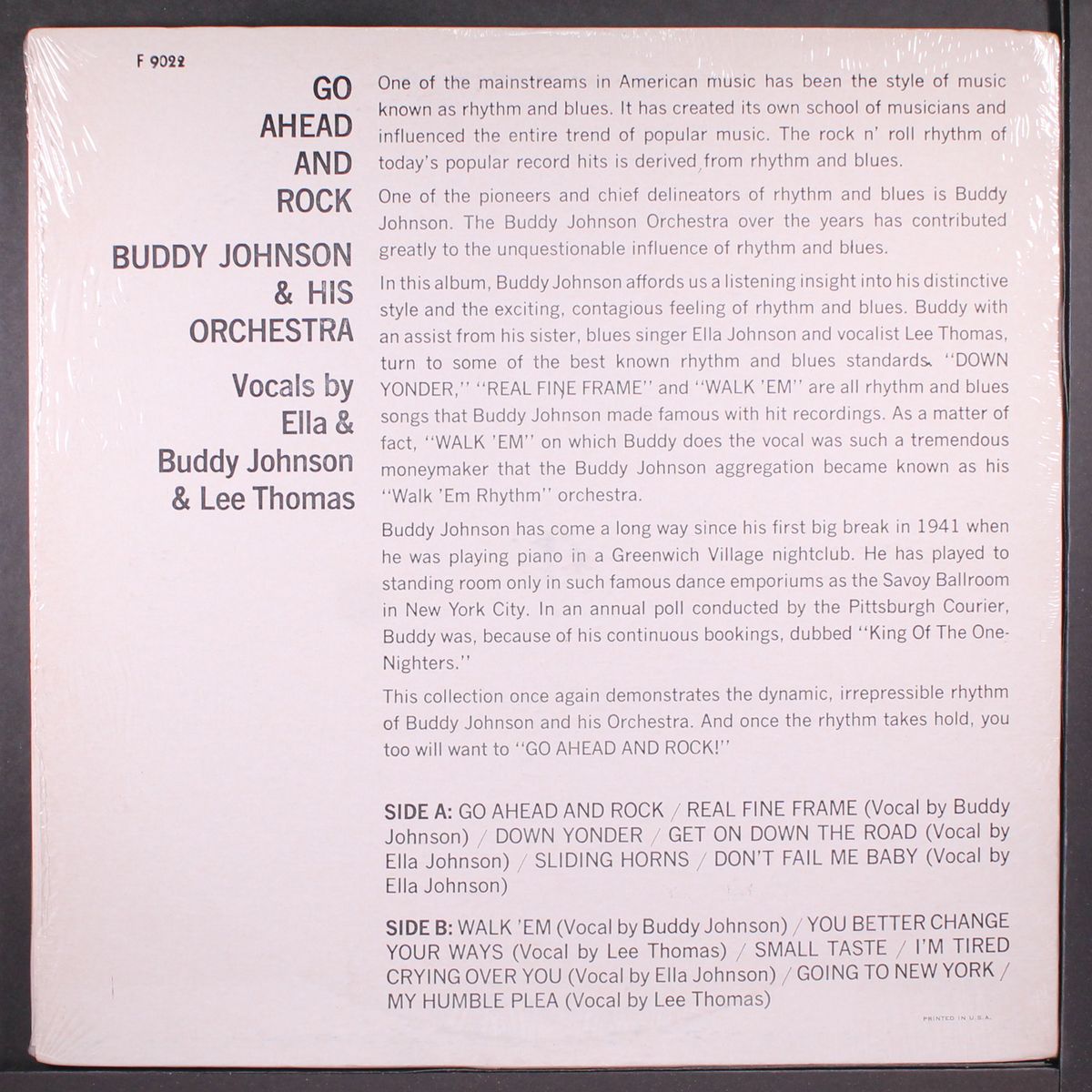 go ahead & rock rock rock by BUDDY JOHNSON