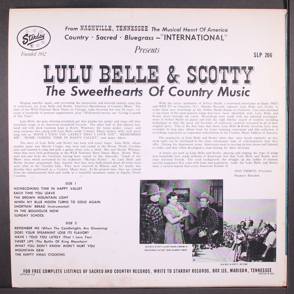 sweethearts of country music by LULU BELLE & SCOTTY