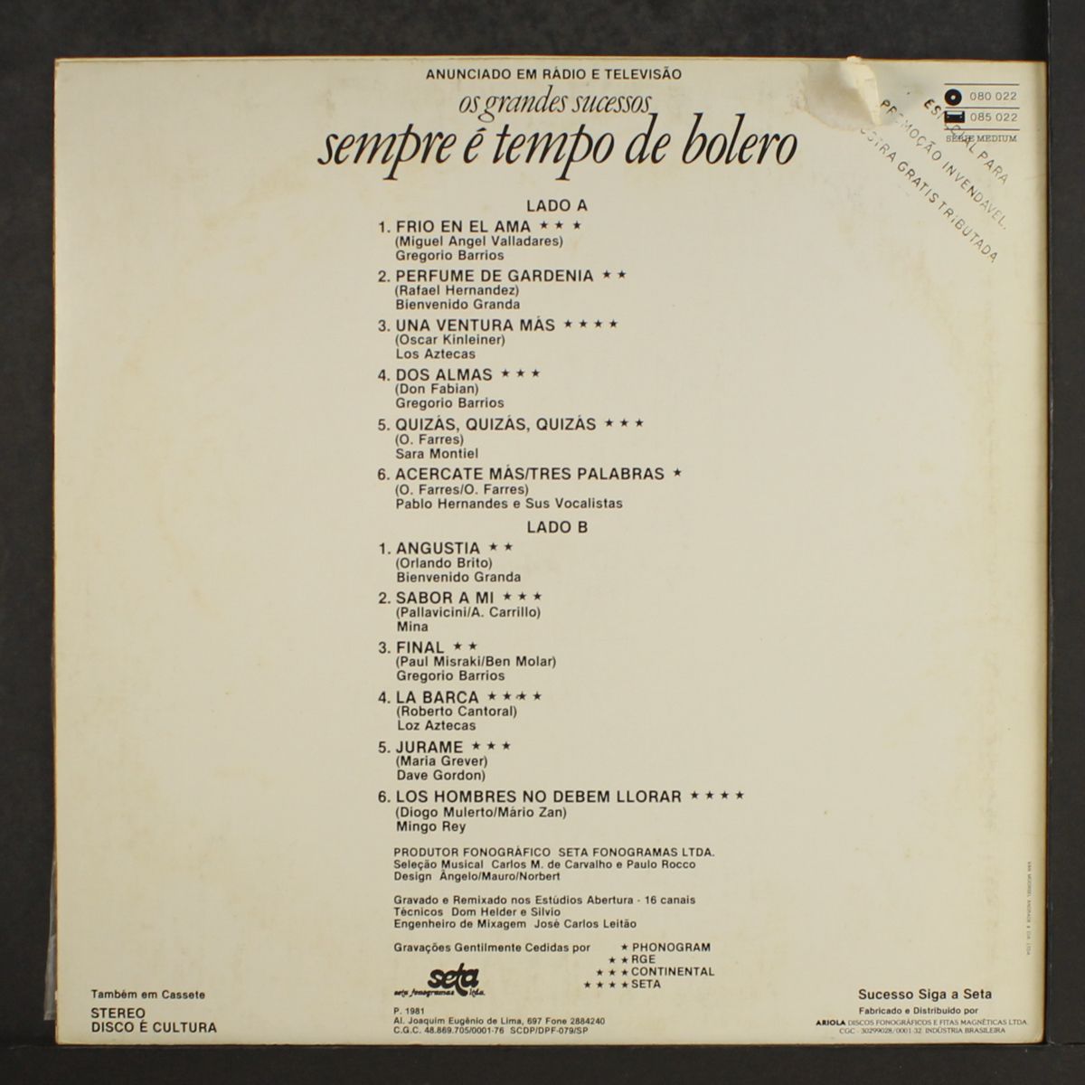 sempre e tempo de bolero by VARIOUS