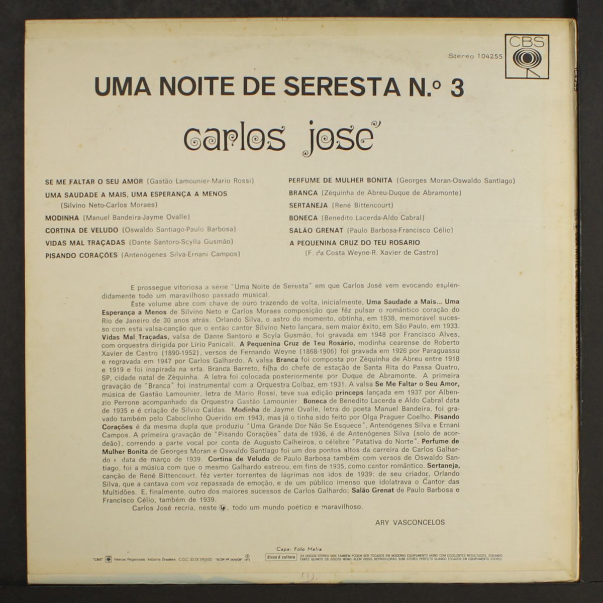 uma noite de seresta, vol. 3 by CARLOS JOSE