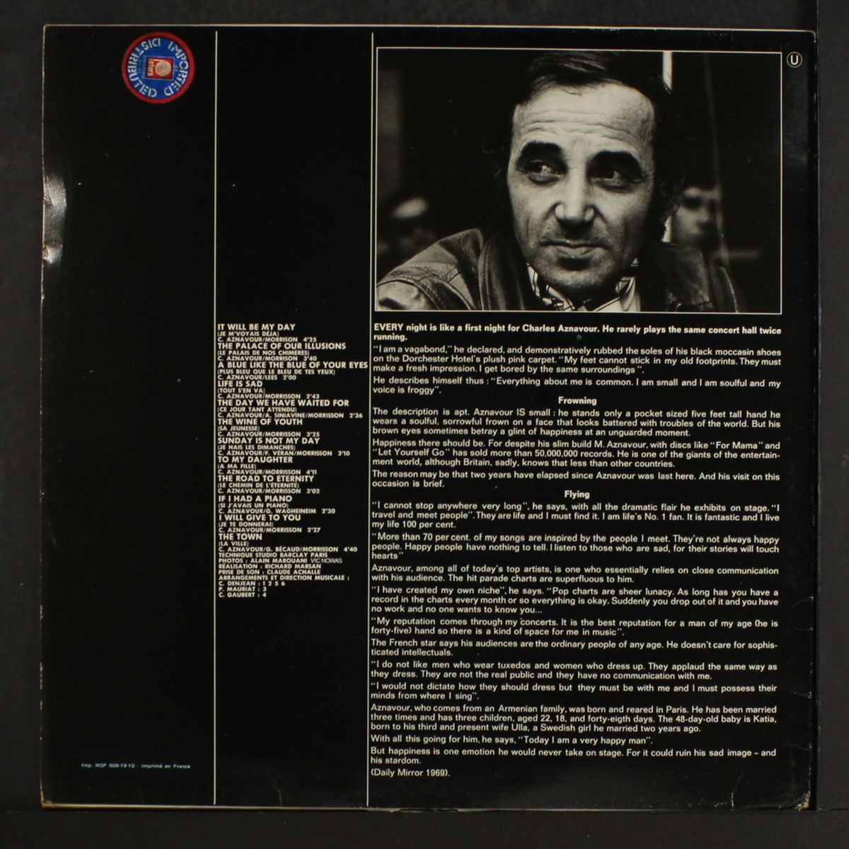 aznavour sings aznavour vol. 2 by CHARLES AZNAVOUR