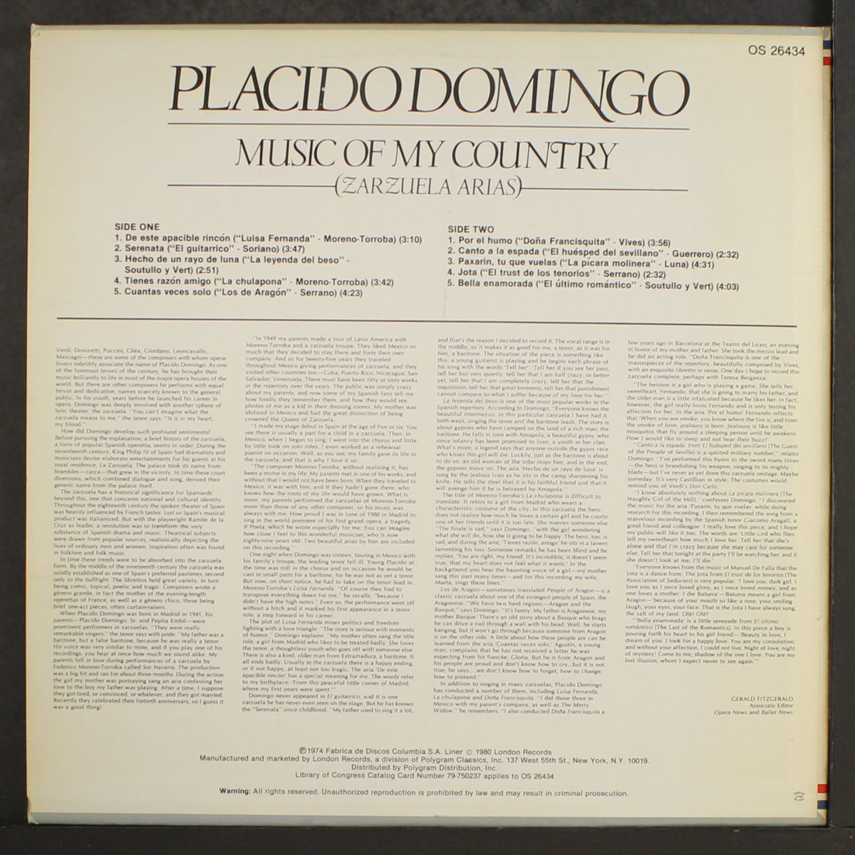 music of my country by PLACIDO DOMINGO