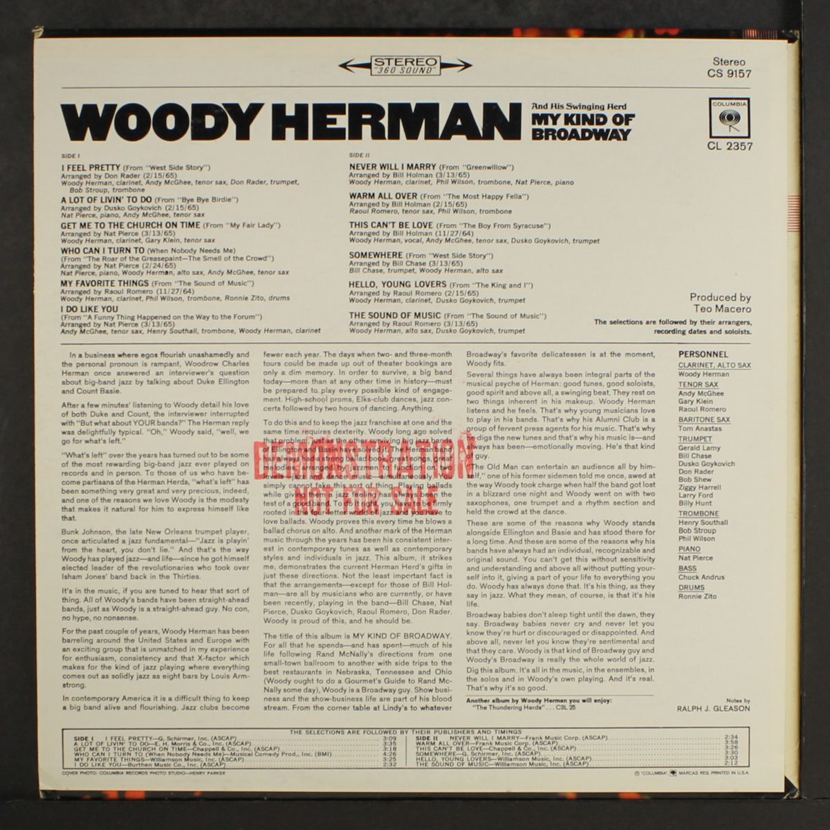 my kind of broadway by WOODY HERMAN