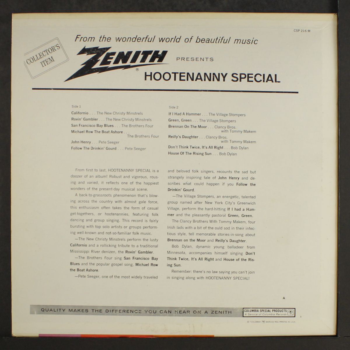 hootenanny special by BOB DYLAN & OTHERS