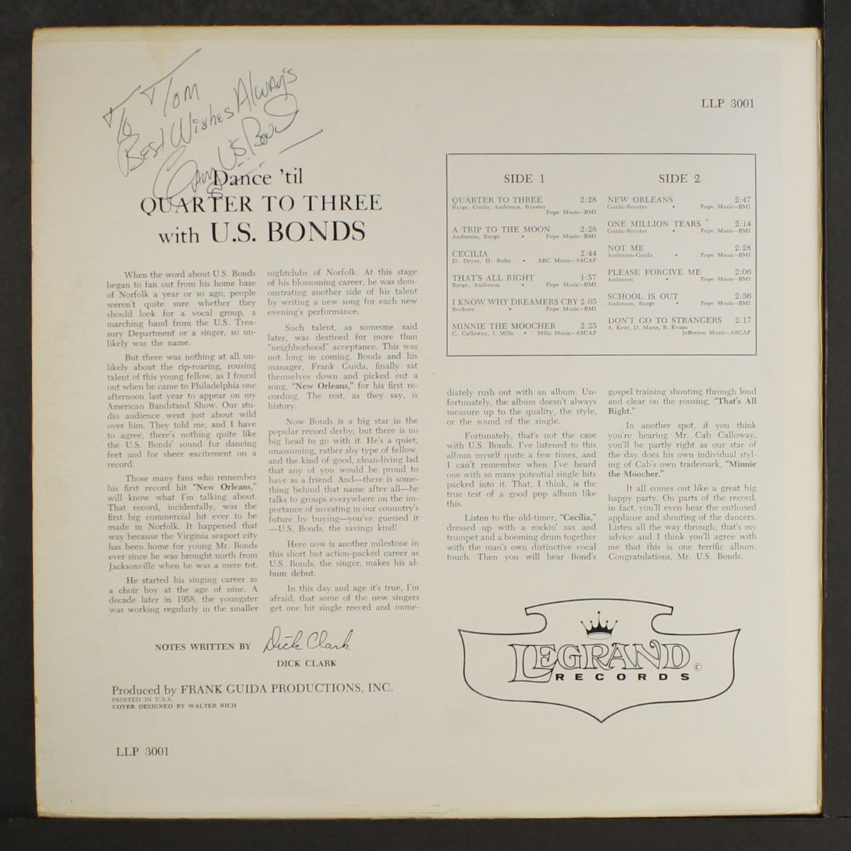 dance 'til quarter to three by GARY 'U.S.' BONDS