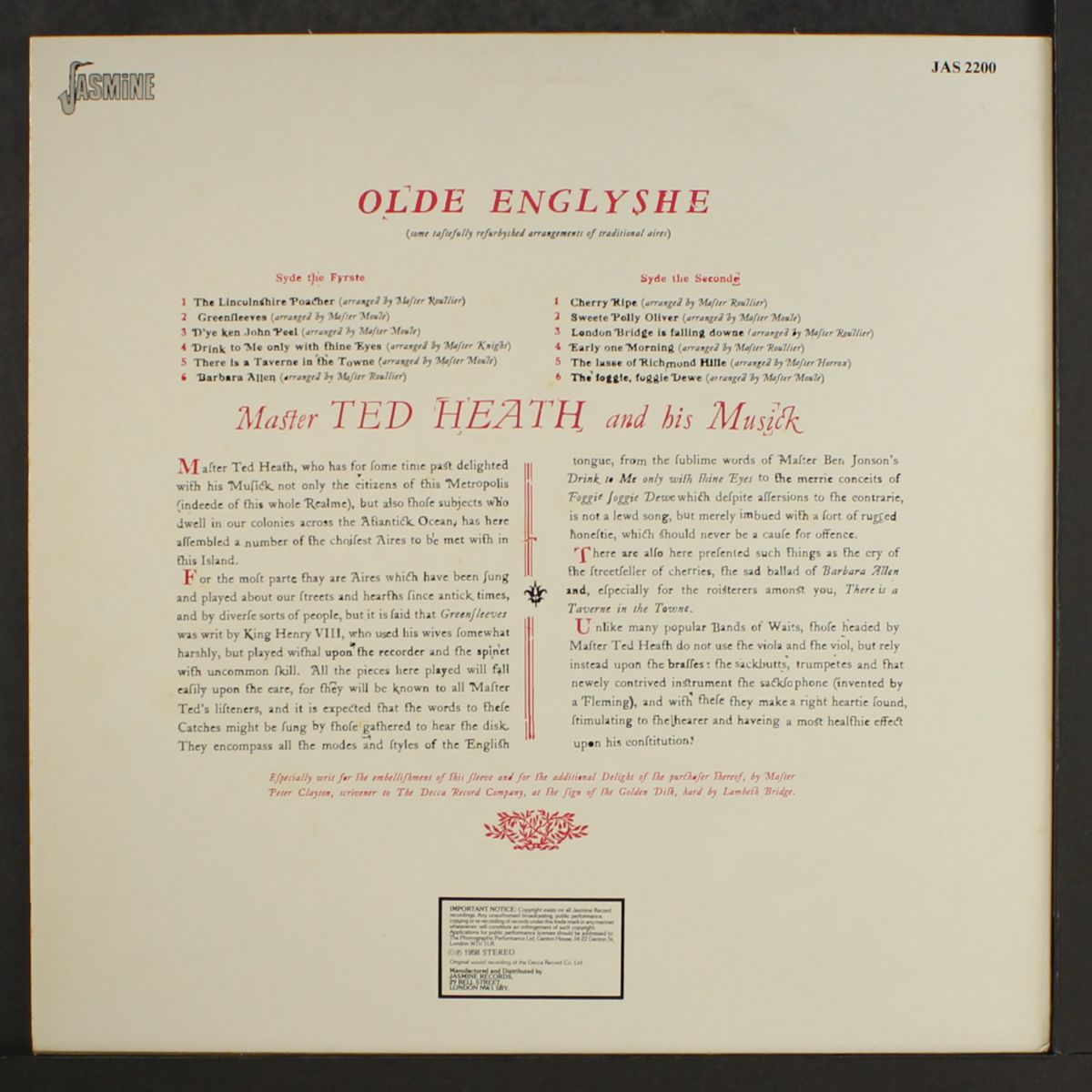 olde englyshe by TED HEATH
