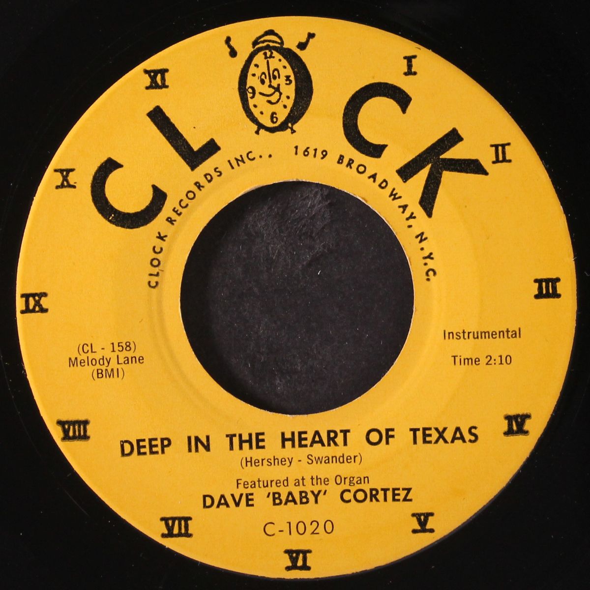 deep in the heart of texas / you're just right by DAVE 'BABY' CORTEZ