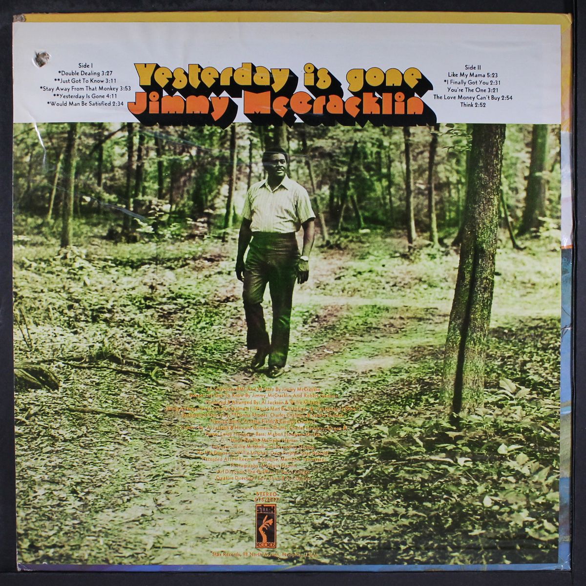 yesterday is gone by JIMMY MCCRACKLIN