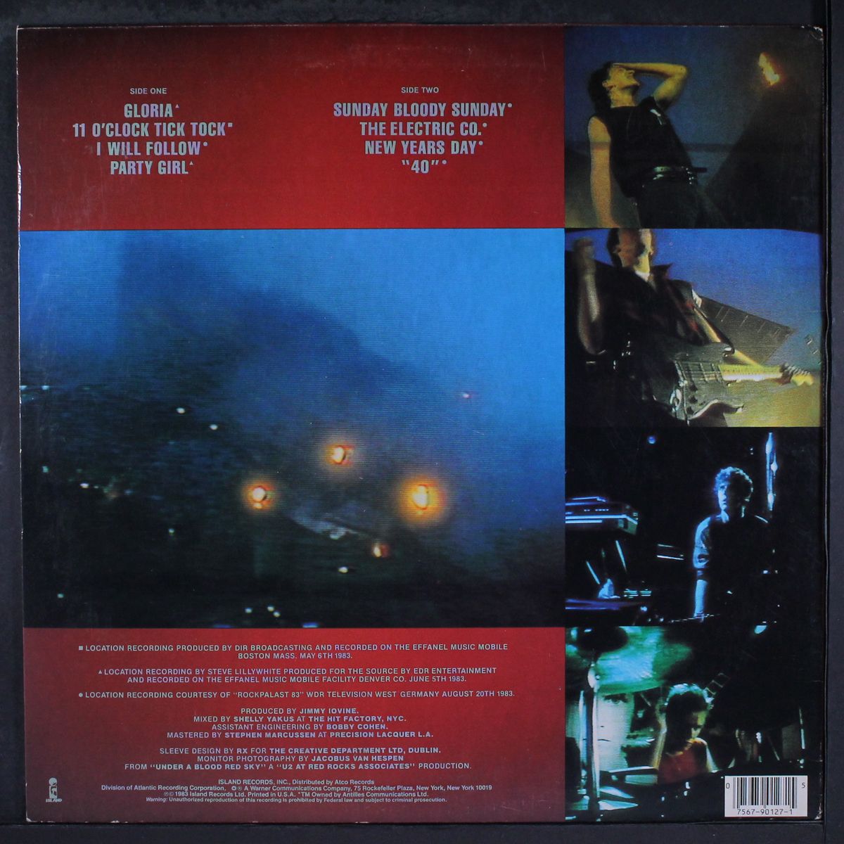 live, under a blood red sky by U2