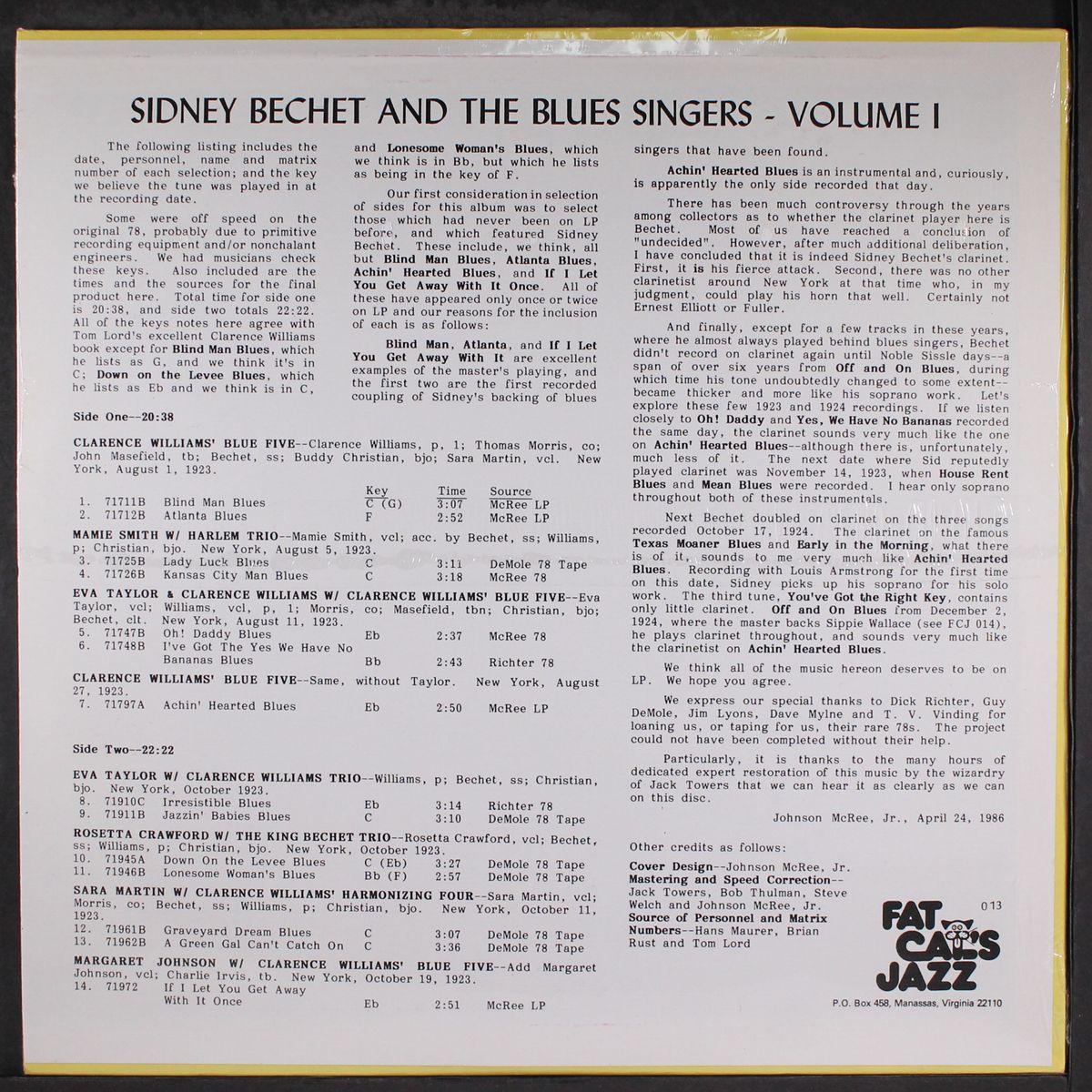 and the blues singers, vol. 1 by SIDNEY BECHET