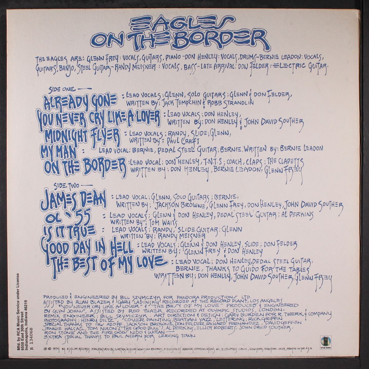 on the border by EAGLES