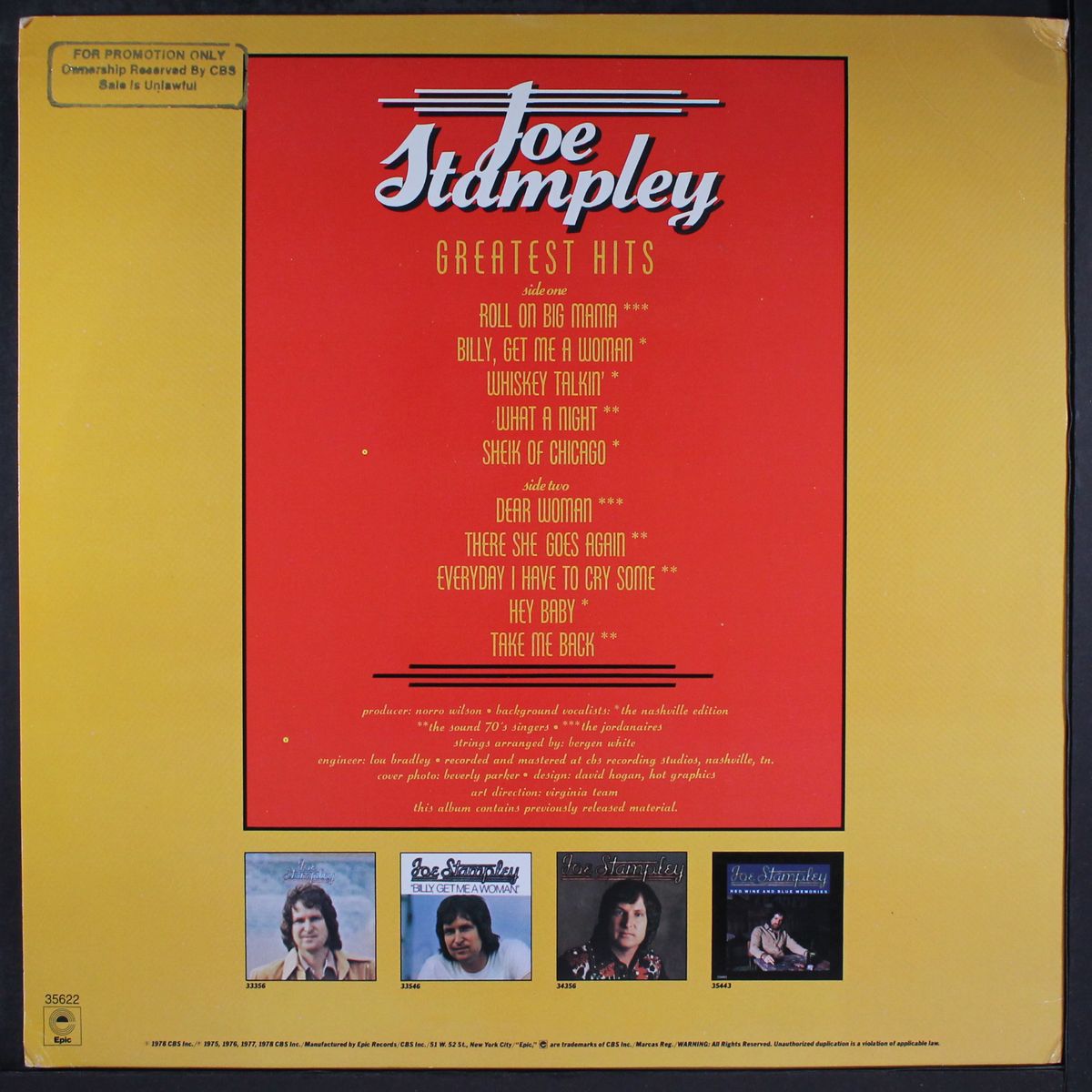 greatest hits by JOE STAMPLEY
