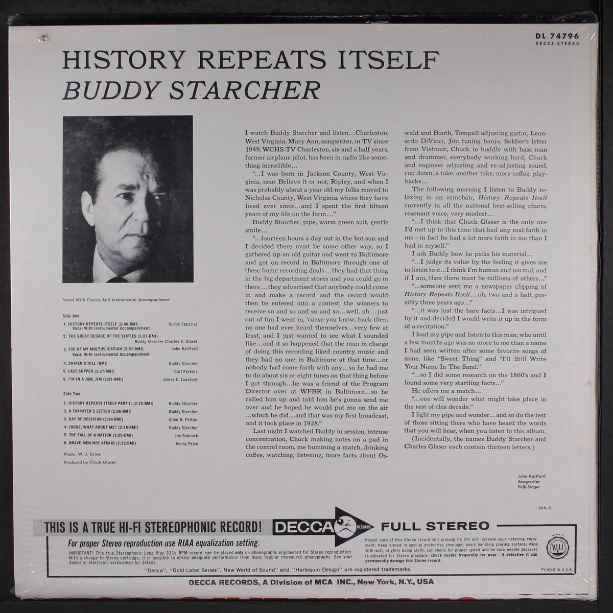 history repeats itself by BUDDY STARCHER