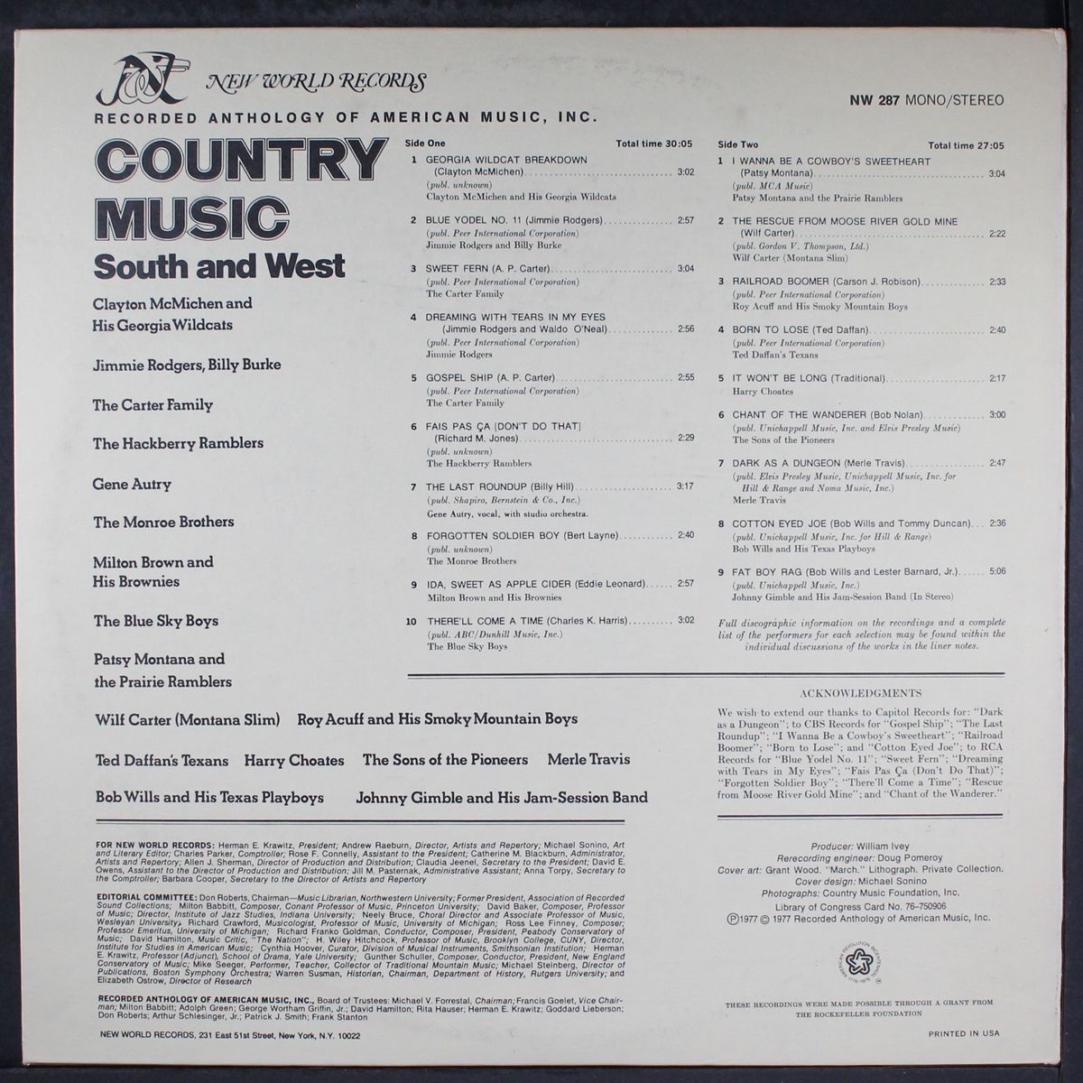 country music south and west by VARIOUS
