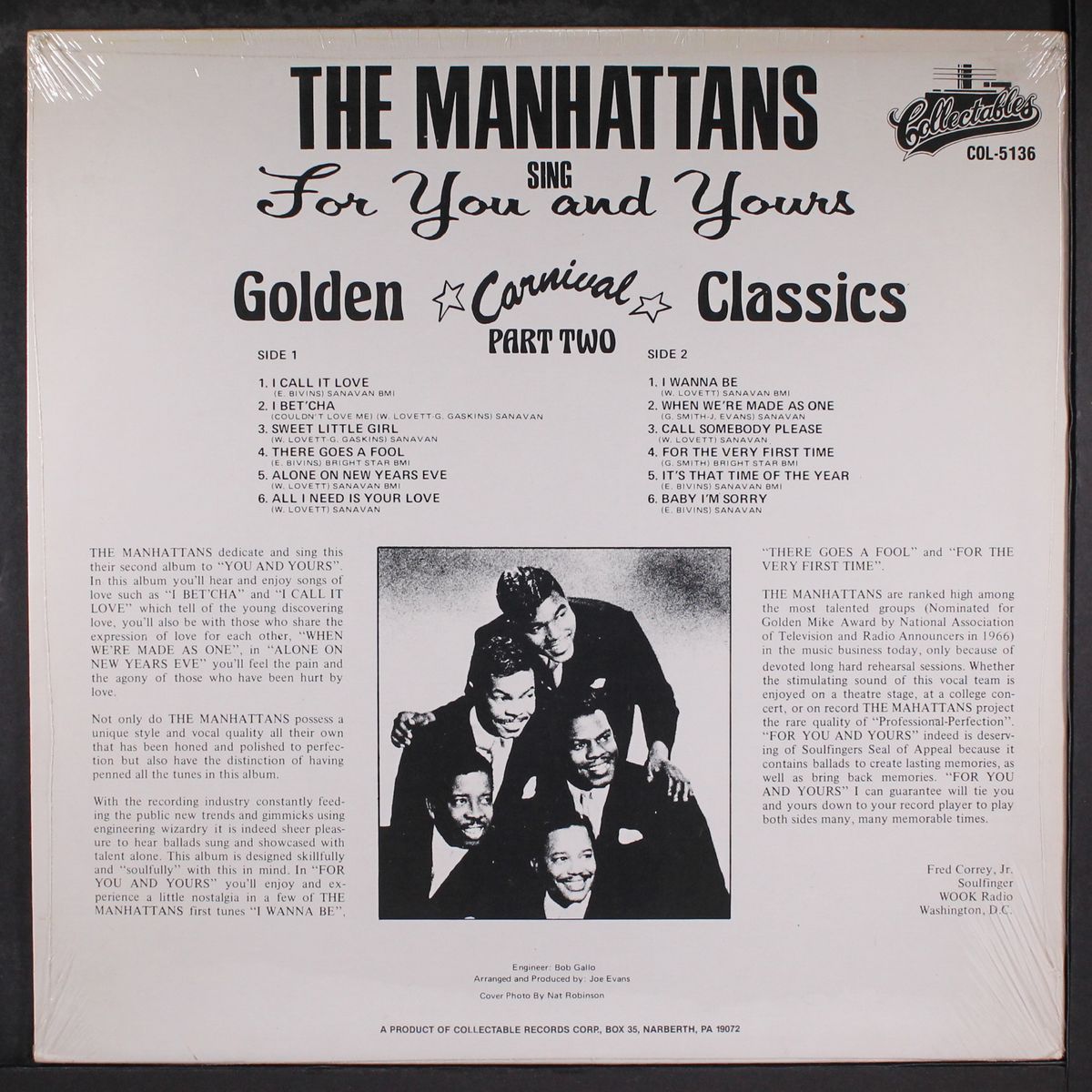 sing for you and yours by MANHATTANS