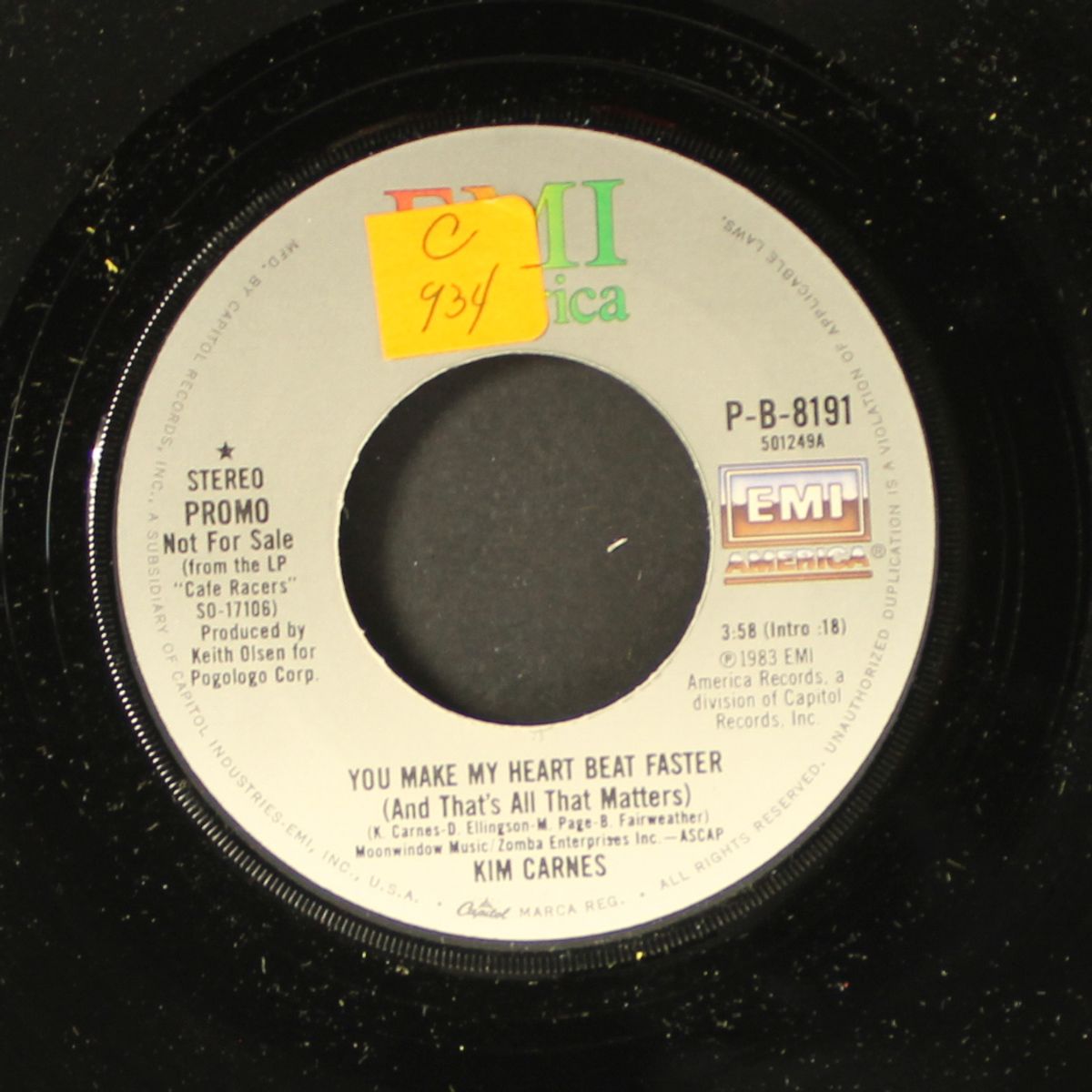 you make my heart beat faster / same by KIM CARNES