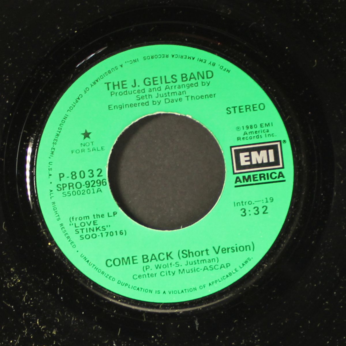 come back / short by J. GEILS BAND