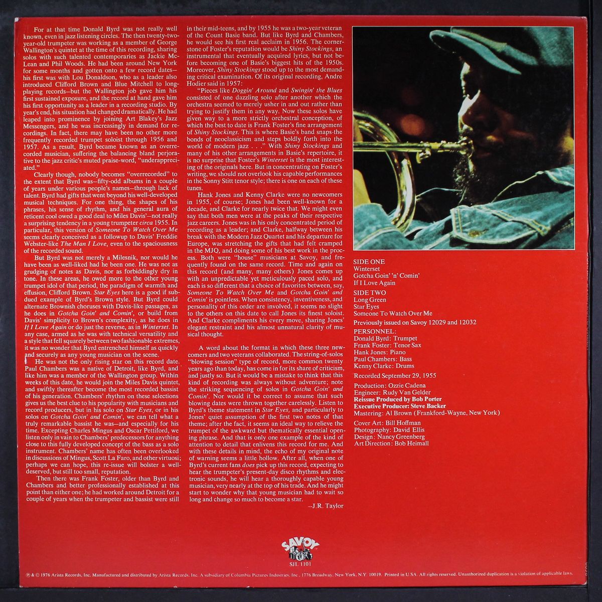 long green, the savoy sessions by DONALD BYRD