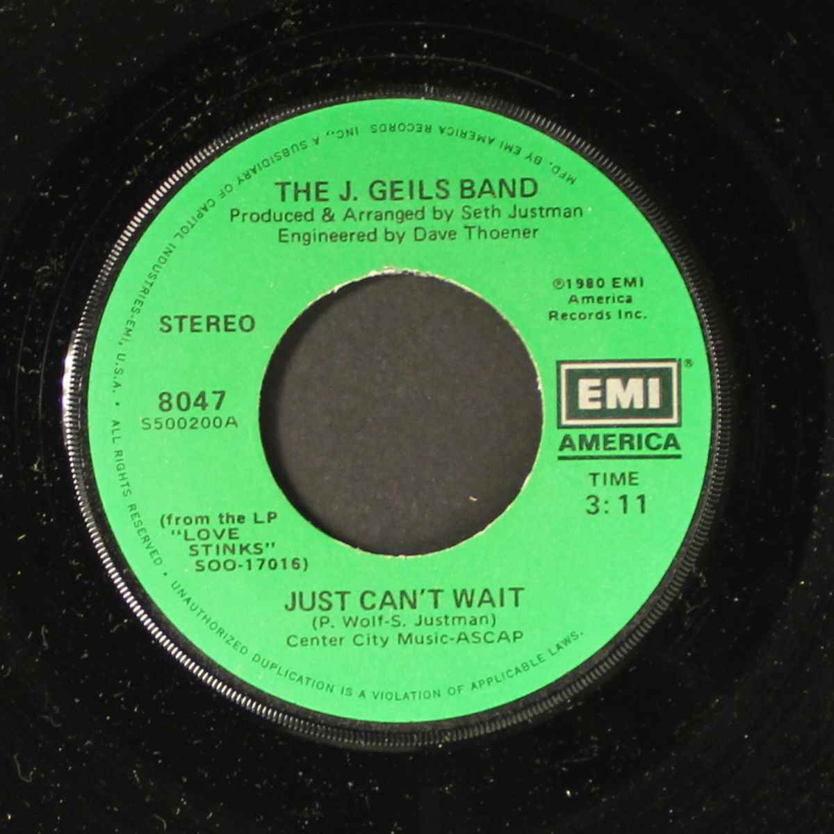 just can't wait by J. GEILS BAND