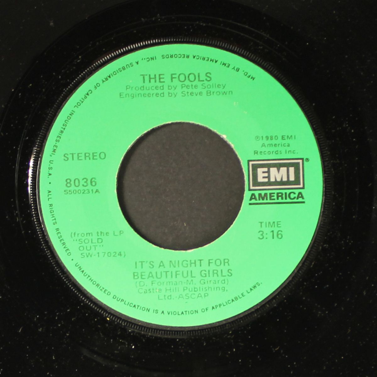 it's a night for beautiful girls / sold out by FOOLS