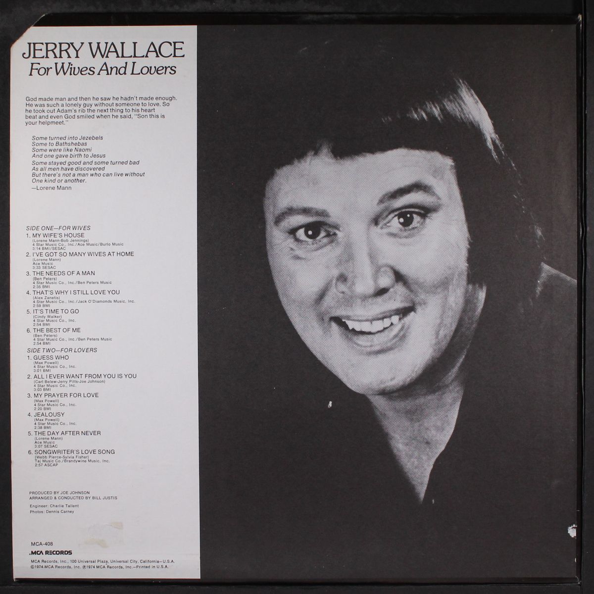 for wives & lovers by JERRY WALLACE