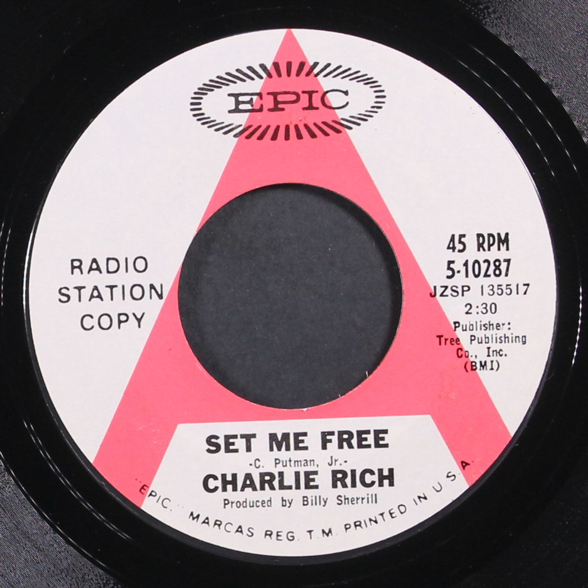 i'll just go away / set me free by CHARLIE RICH