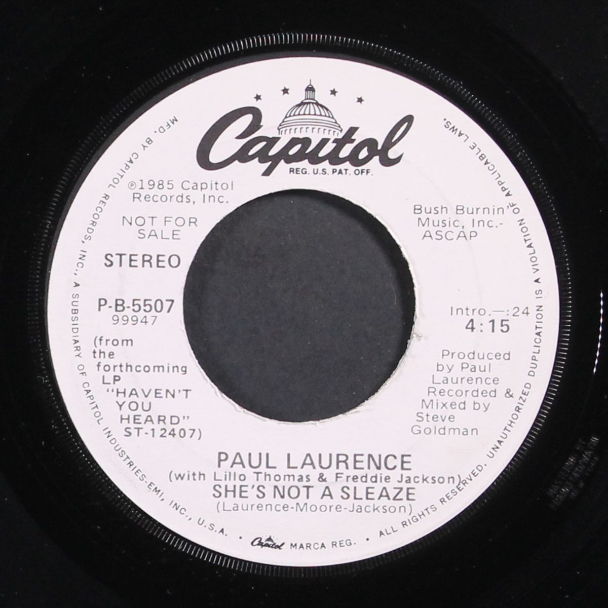 she's not a sleaze / same by PAUL LAURENCE