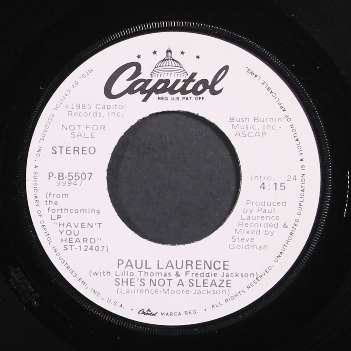 she's not a sleaze / same by PAUL LAURENCE