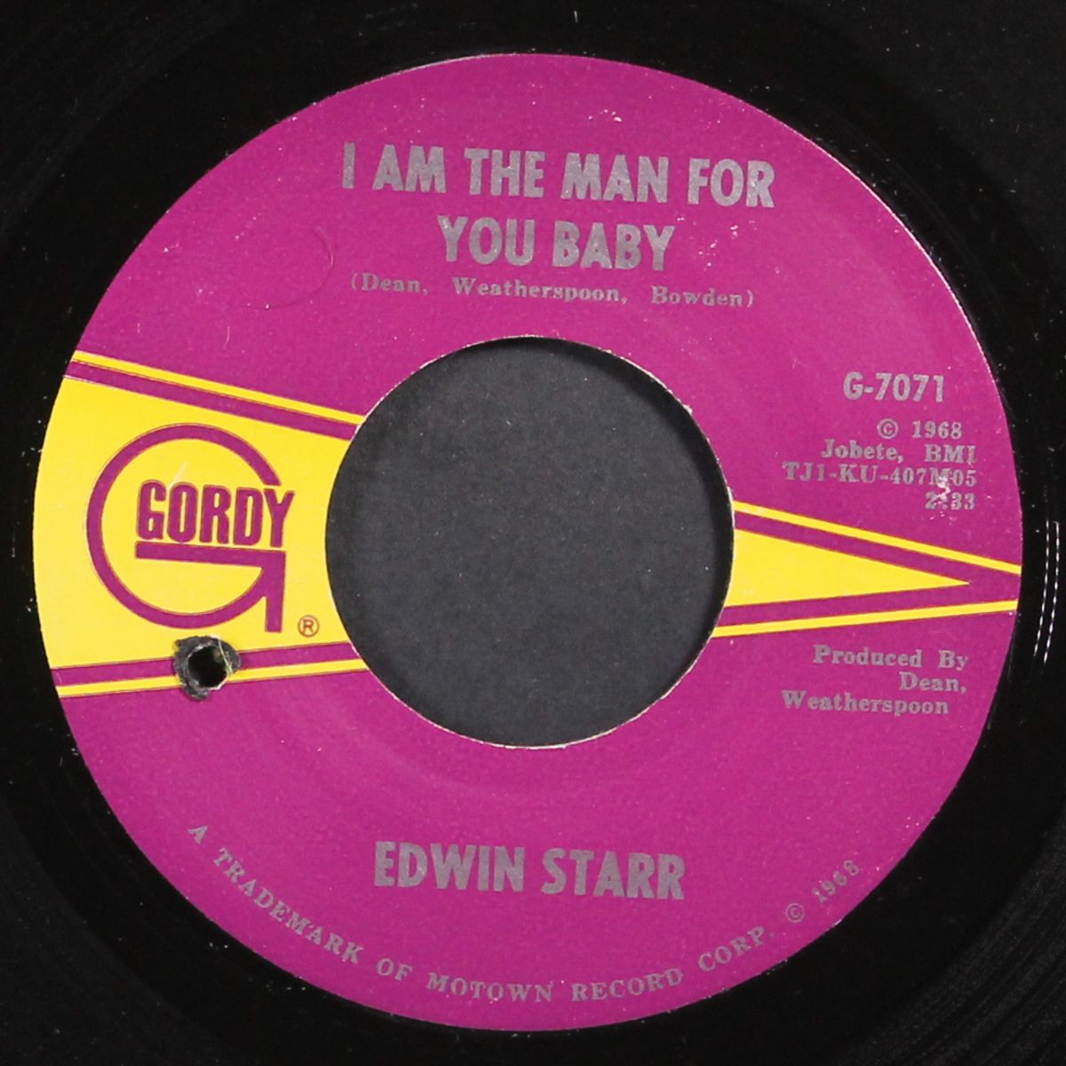 i am the man for you / my weakness is you by EDWIN STARR