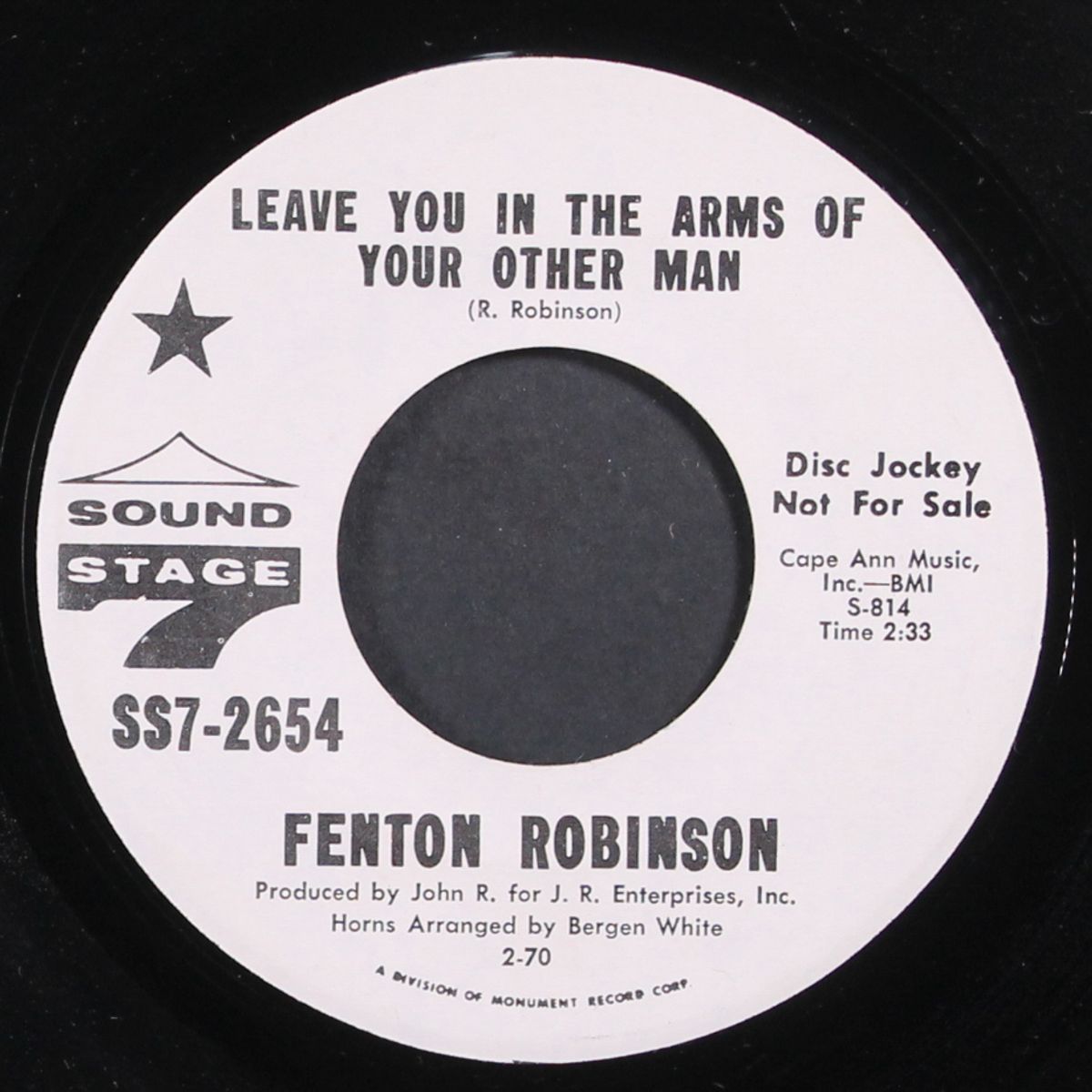 the getaway / leave you in the arms of your other man by FENTON ROBINSON