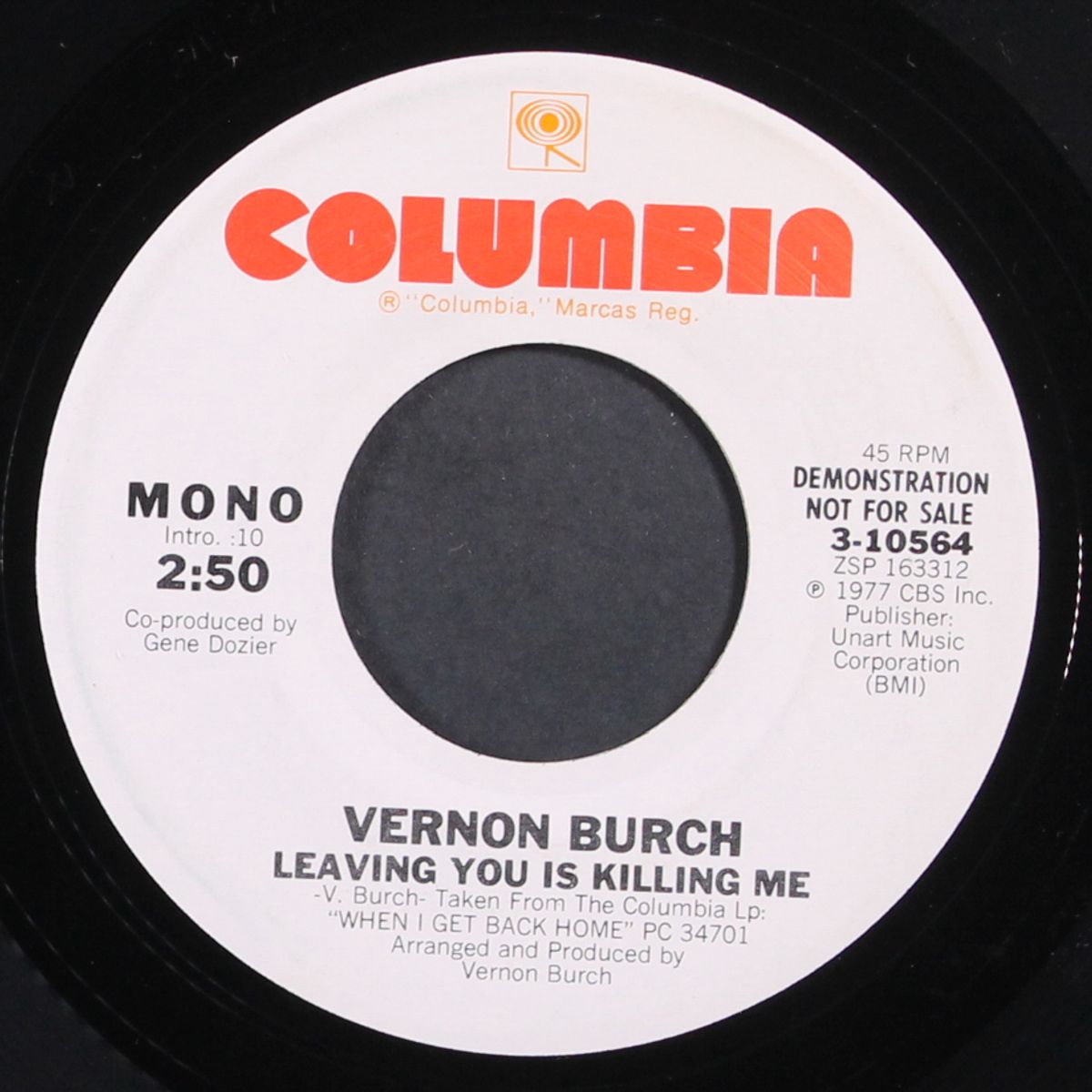 leaving you is killing me / mono by VERNON BURCH
