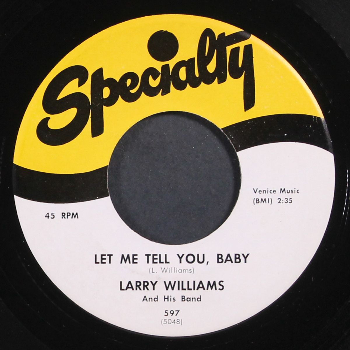 just because / let me tell you, baby by LARRY WILLIAMS