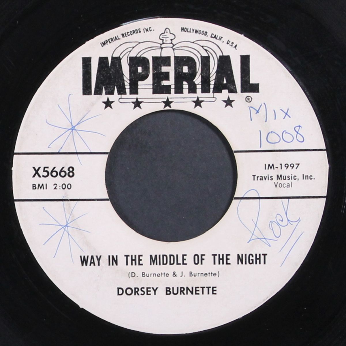 your love / way in the middle of the night by DORSEY BURNETTE