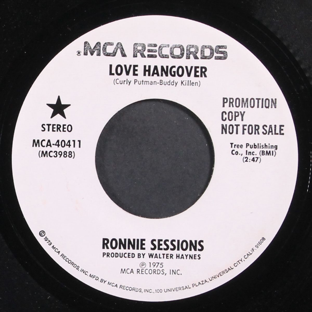 love hangover / lonesome almost always feels the same by RONNIE SESSIONS