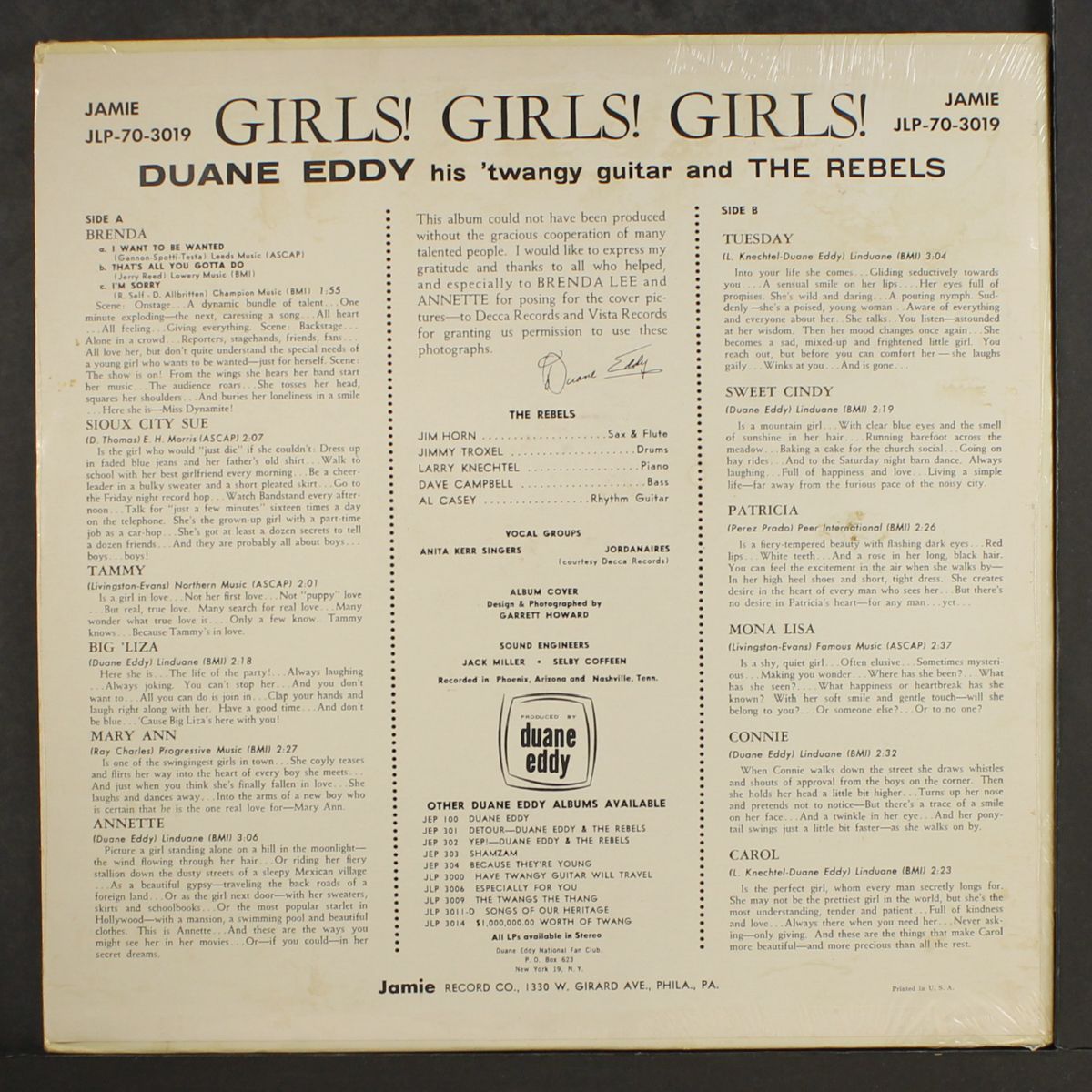 girls! girls! girls! by DUANE EDDY