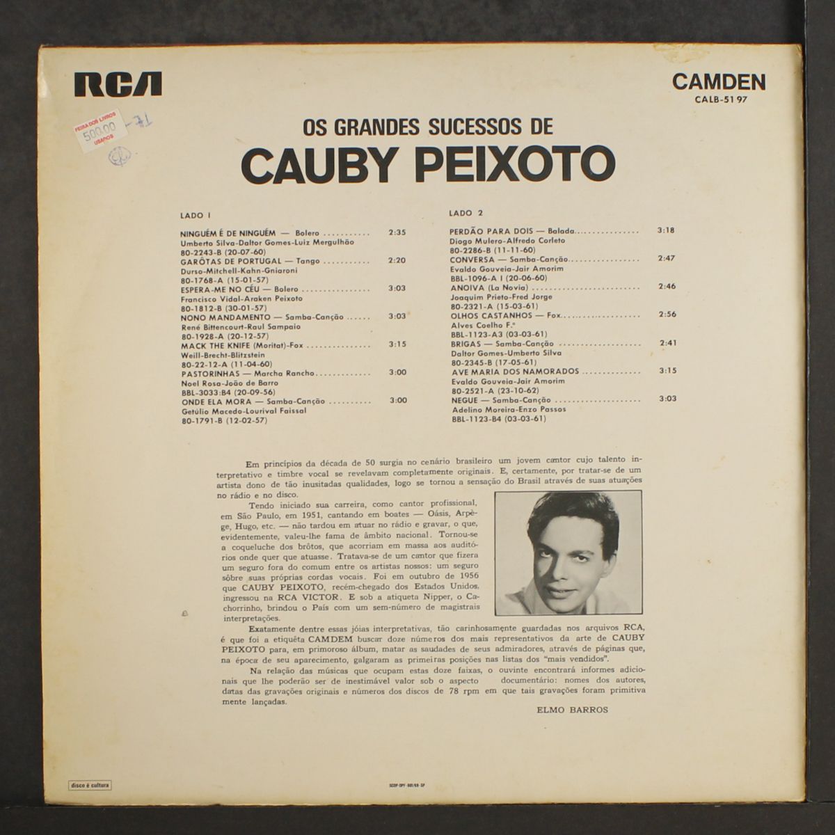 os grandes sucessos de by CAUBY PEIXOTO