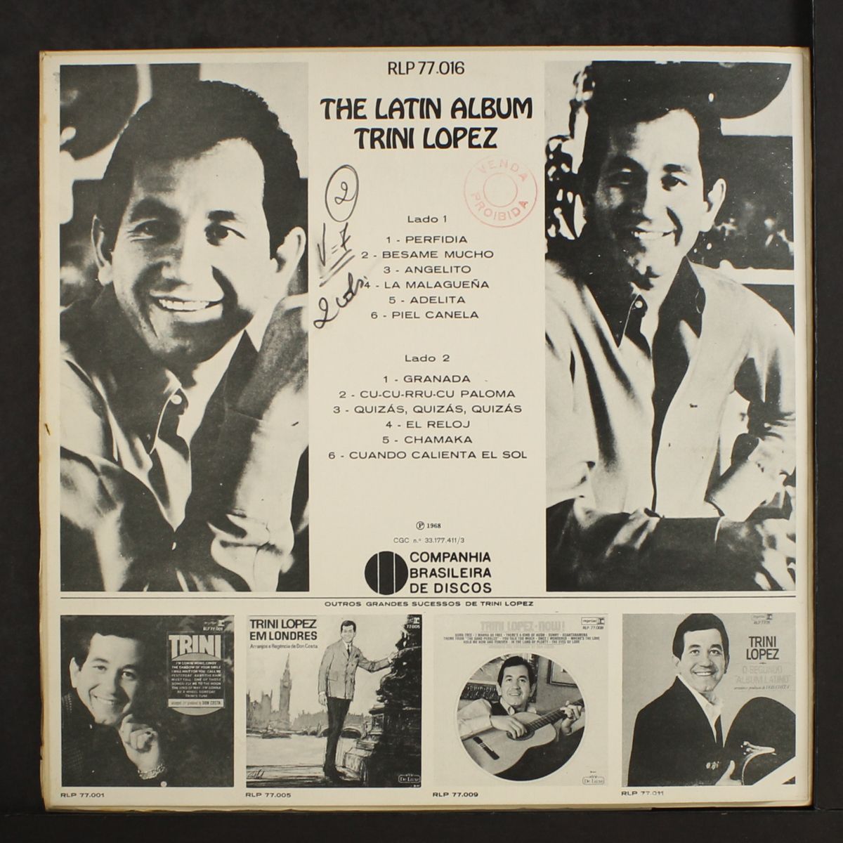the latin album by TRINI LOPEZ