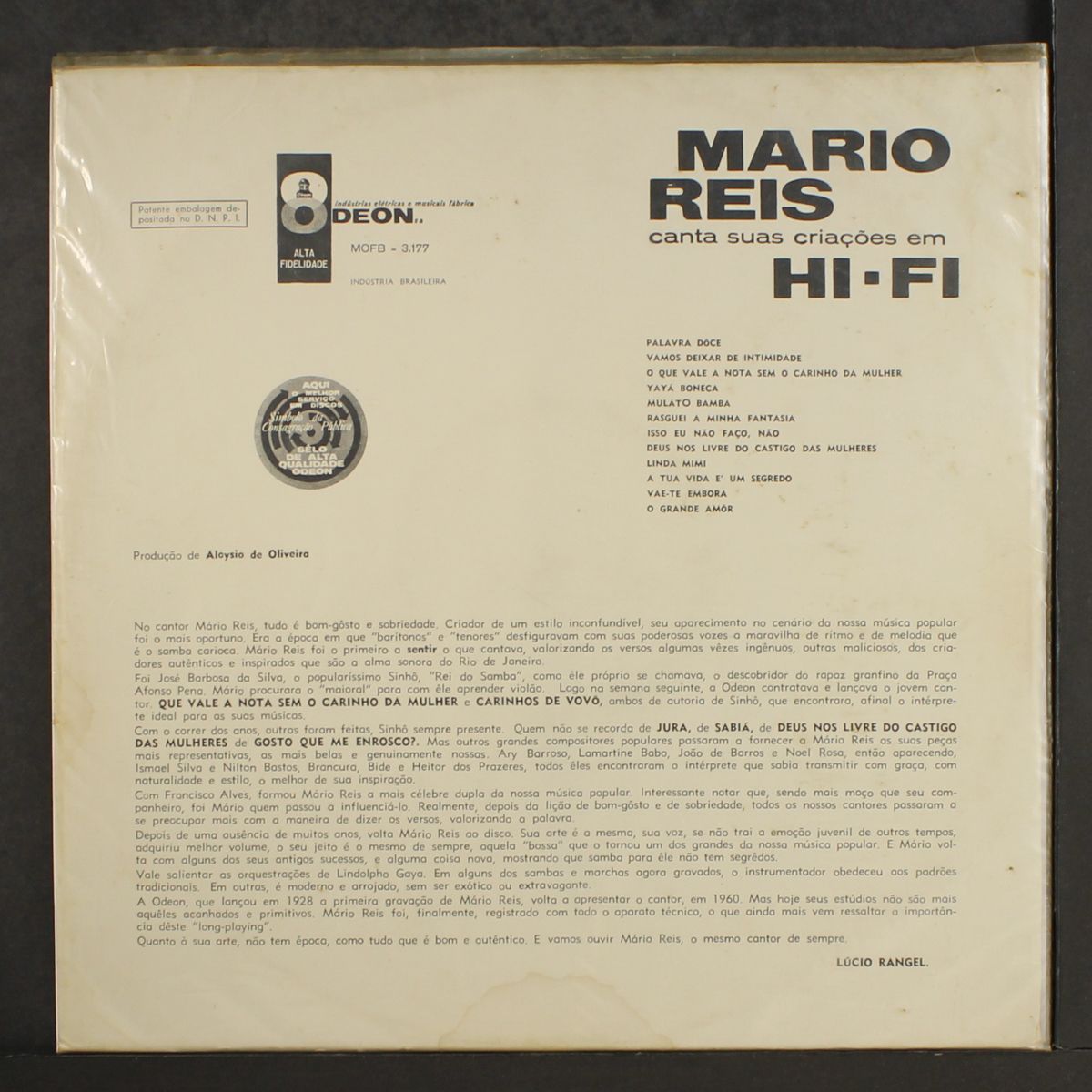 canta suas criacoes em hi - fi by MARIO REIS