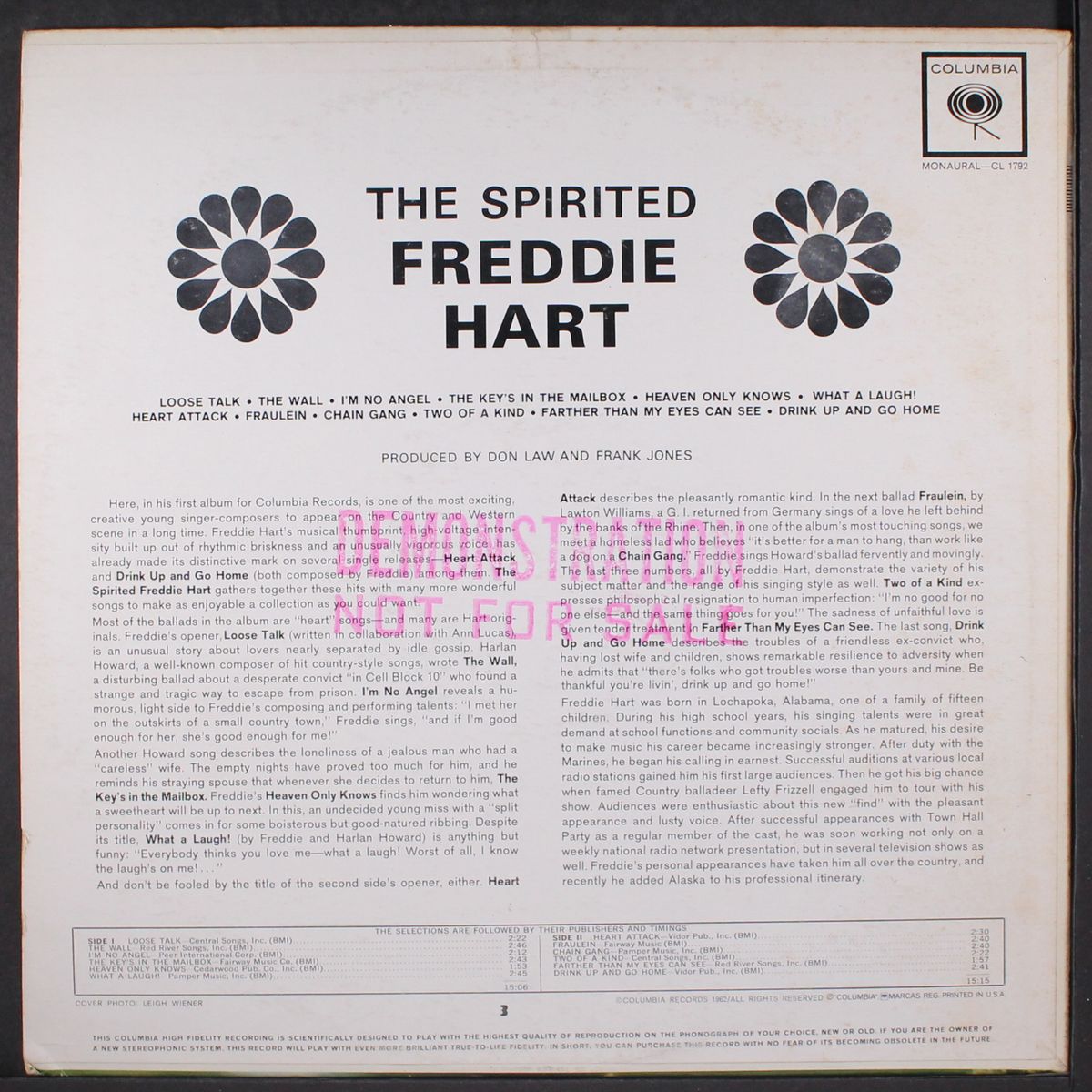 the spirited freddie hart by FREDDIE HART