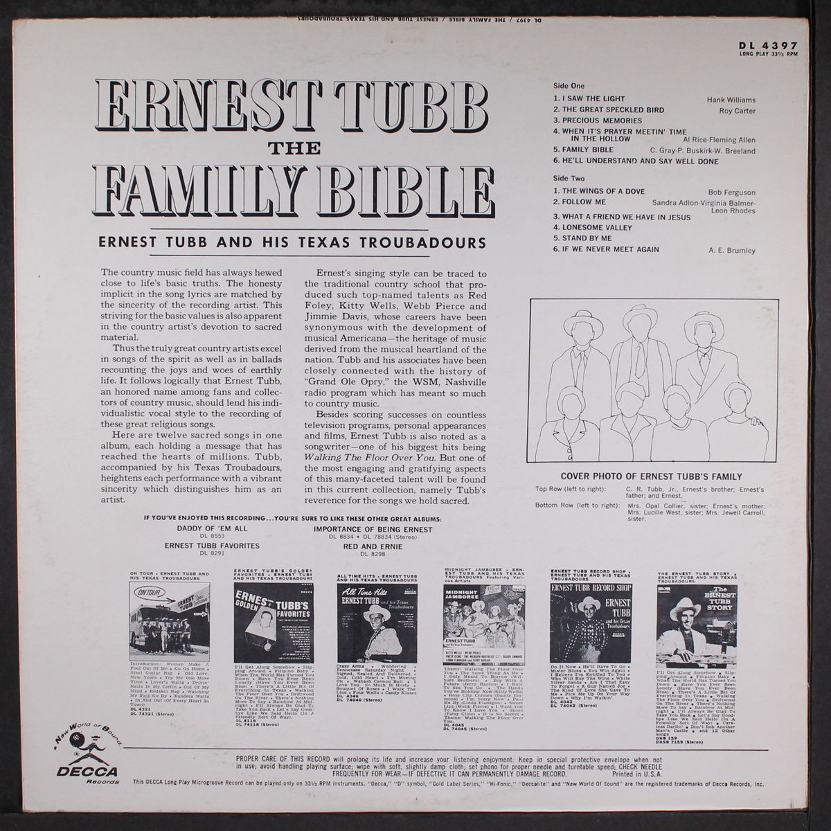 the family bible by ERNEST TUBB