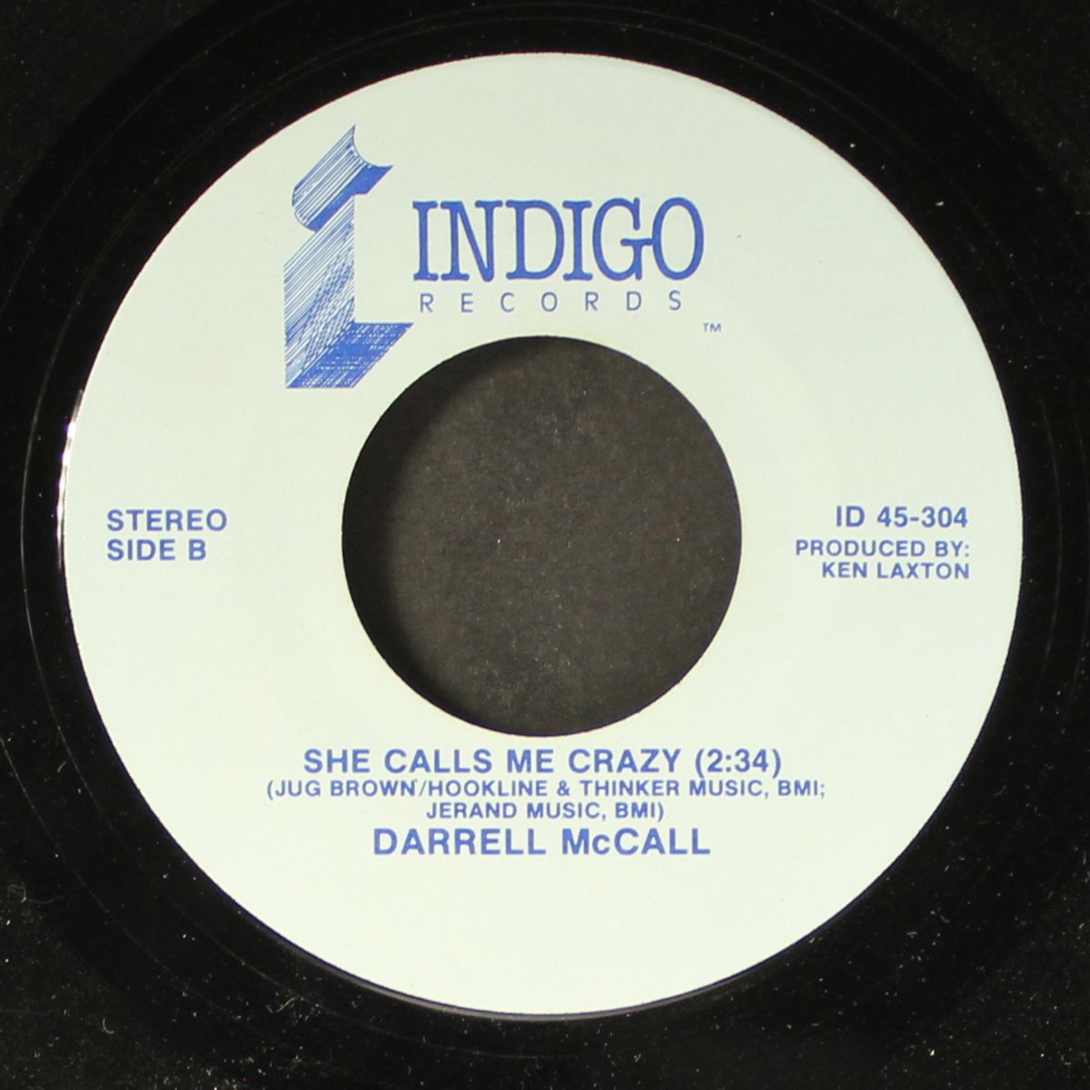 memphis in may / she calls me crazy by DARRELL MCCALL
