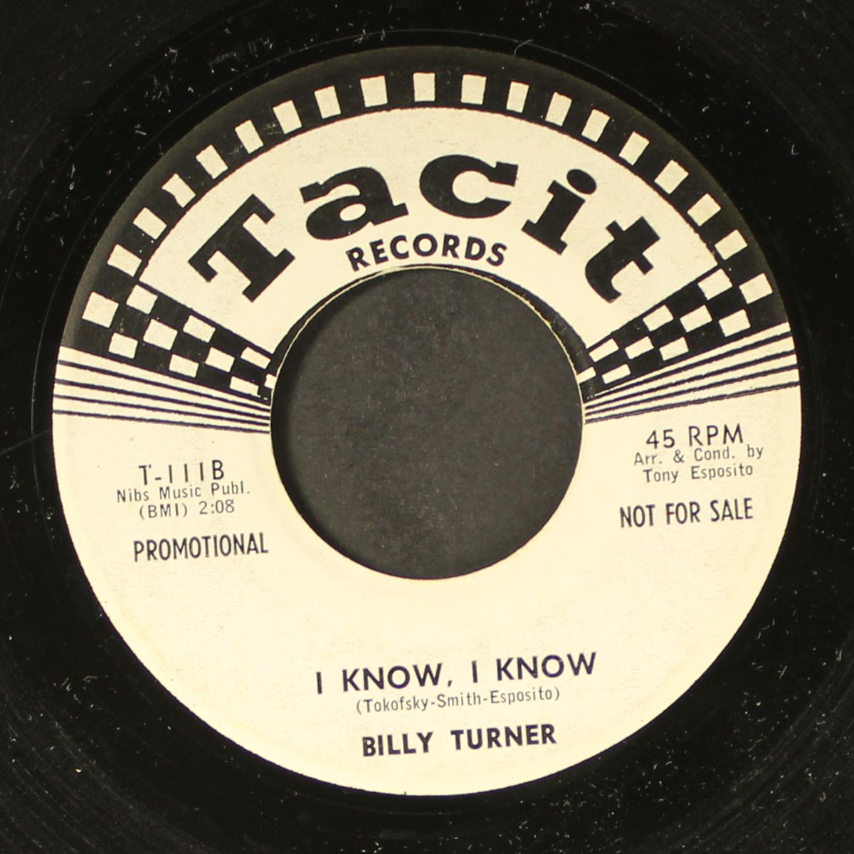 i love you baby / i know, i know by BILLY TURNER