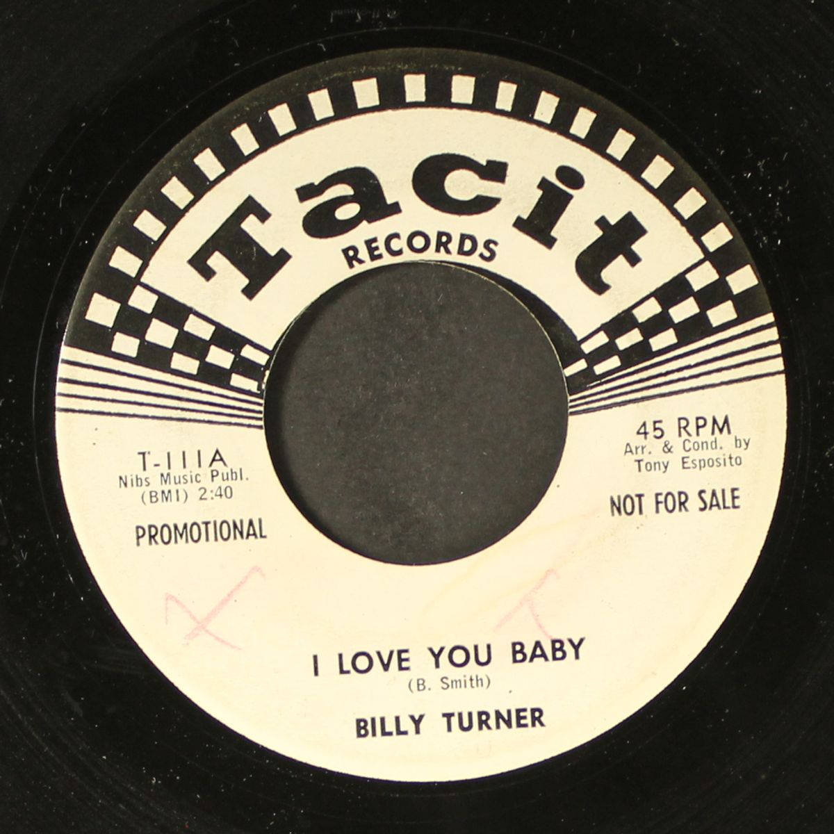 i love you baby / i know, i know by BILLY TURNER