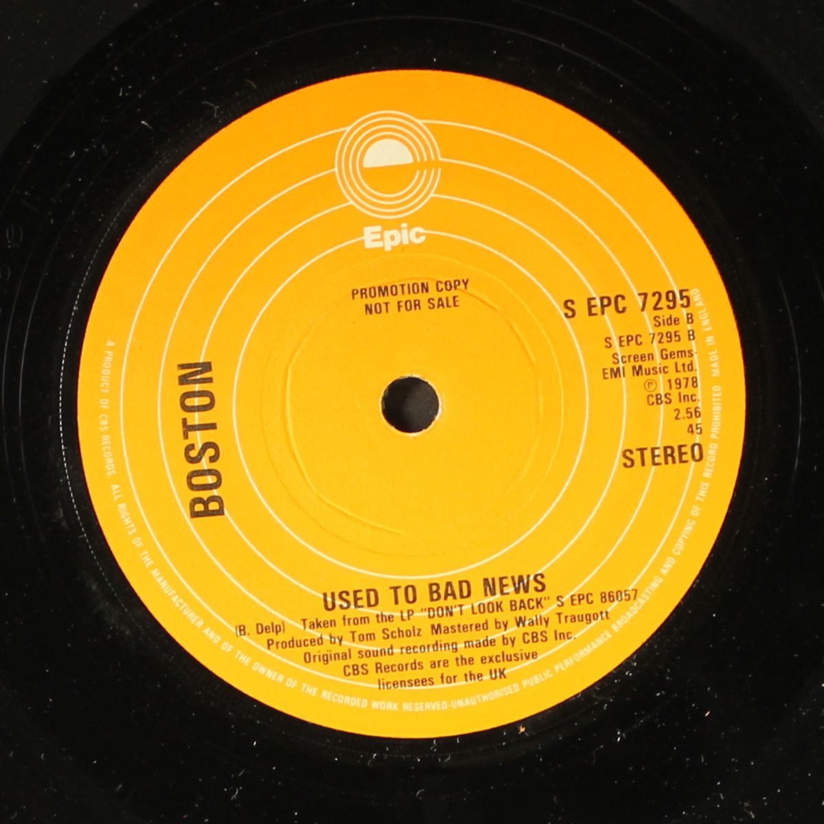 feelin' satisfied / used to bad news by BOSTON