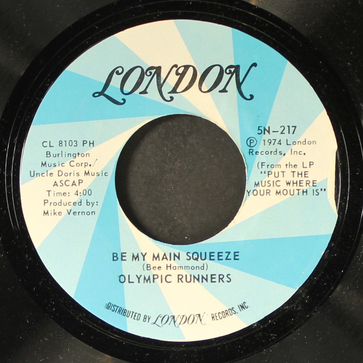 sproutin' out / be my main squeeze by OLYMPIC RUNNERS