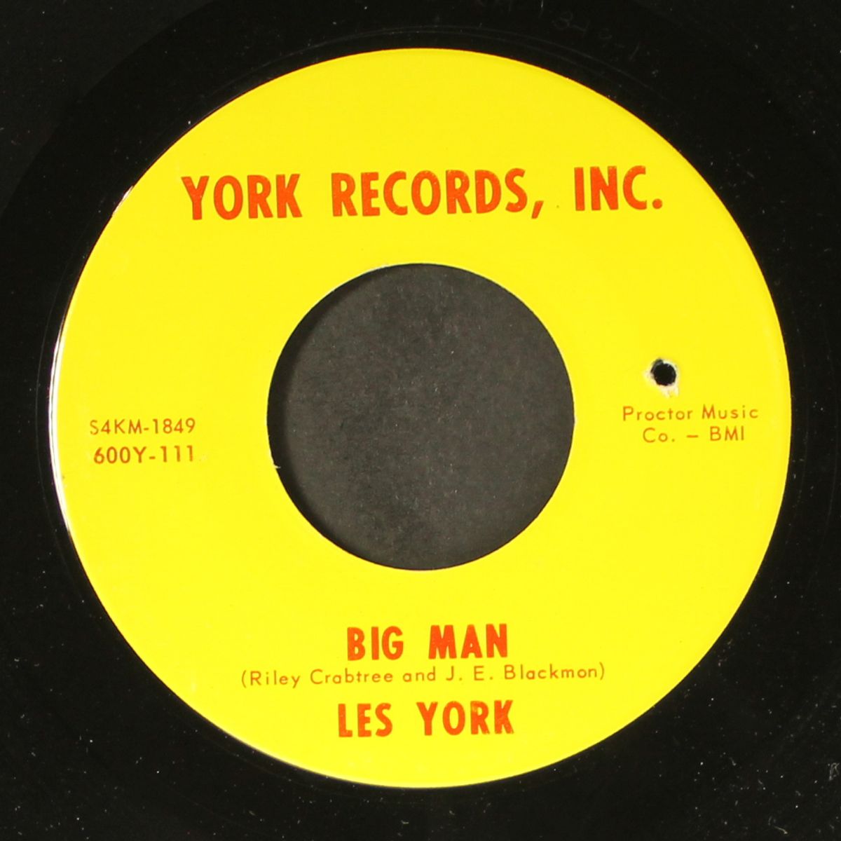 i'll cry again tomorrow / big man by LES YORK