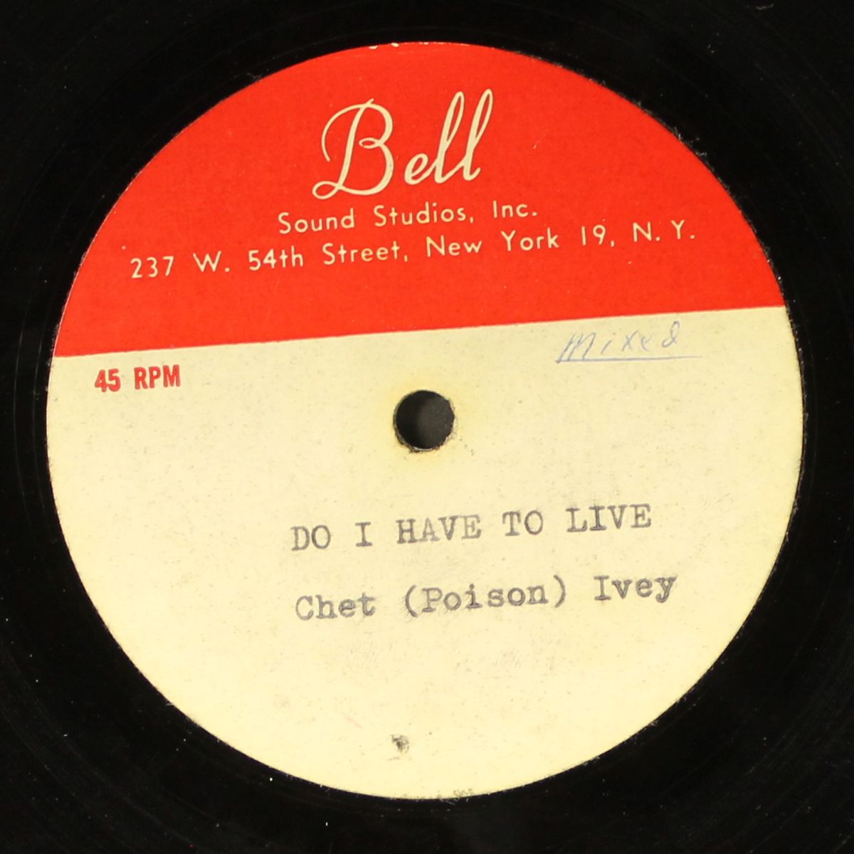 love / do i have to live by CHET 'POISON' IVEY